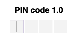 PIN code input รหัสพิน html css js